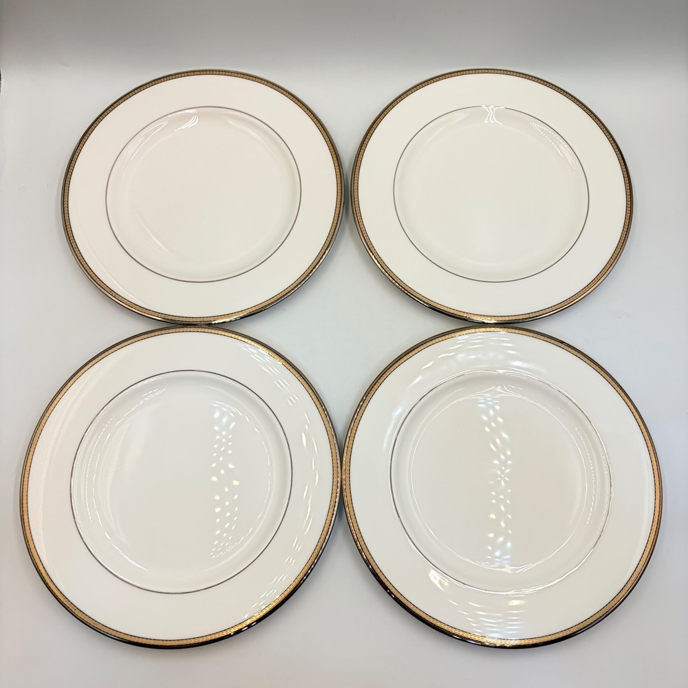 Kate Spade Lenox Sonora Knot Salad Plates Set of 4 USA 8 1/4 in. Discontinued